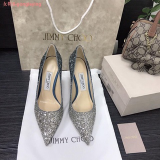 Jc punta lentejuelas plata azul tacones altos stiletto 2021 nuevo Frozen zapatos de boda dama de honor zapatos citas diario