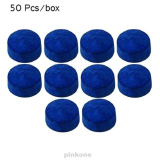 Caja de 50 piezas de cuero azul billar billar puntas puntas de billar calidad 9 mm, 10 mm