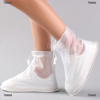 <yuwan> fundas de zapatos impermeables para lluvia antideslizante, zapatos de ciclismo, botas protectoras
