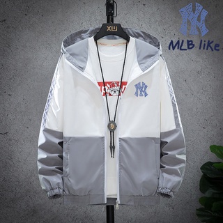 NY Spring and Autumn Color Matching Men's Jacket Personality Hooded Sports Casual Wear Male Trend Student Couple Ins Assault Jacket