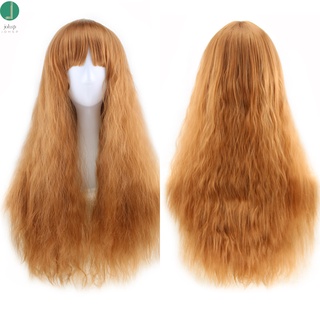 Joh 75cm peluca De cabello Sintético peluca larga rizada rizada peluca De cuello Sintético Cosplay Completa Para mujer regalo De niña (7)