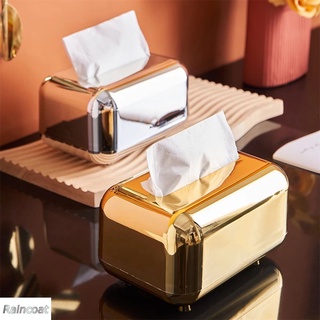 soporte de pañuelos dorados decoración del hogar plata caja de pañuelos de escritorio decorativo cajas de pañuelos extraíbles cocina almacenamiento en el hogar impermeable