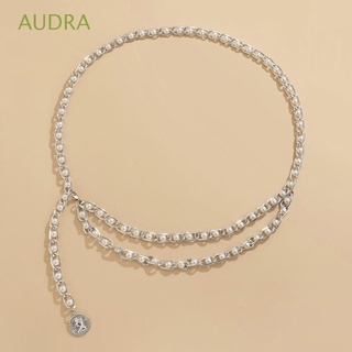 AUDRA Personality Body Necklace Retro Fashion Jewelry Women Waist Chain Pearl Luxury Waistband Female Metal Belly Belt/Multicolor