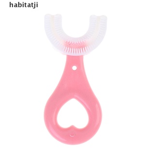【hab】 Baby toothbrush teeth oral care cleaning brush silicone baby toothbrush . (7)