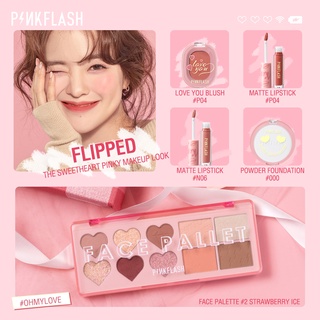PINKFLASH Edición Especial set De Maquillaje Con Sombra De Ojos Mate Suave Labio Rubor Base De control De Aceite (3)