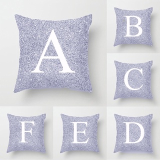 Hot Selling Silver Metal Letter Peach-skin Pillow Cover Automobile And Sofa Cushion Cover Home Decor