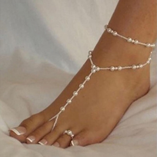accesorios tobilleras con anillo de imitación perlas regalos de verano encanto señora joyería de las mujeres