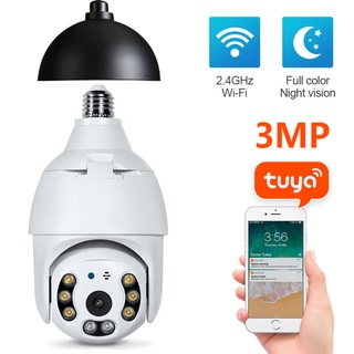E27 3MP Tuya Smart Auto Tracking Wifi Camera 1080P IP Security Home PTZ Speed Dome CCTV IR Night Vision Outdoor Wifi Camera Latest Products