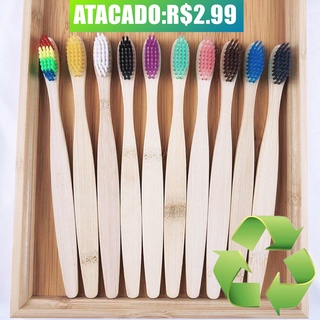 Cepillo De dientes De bambú Natural Para protección Ambiental degradable (1)