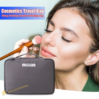 Color caramelo cosméticos bolsas de almacenamiento de las mujeres bolso de viaje con cremallera lavado embrague bolsa de maquillaje organizador