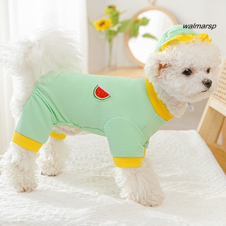 [Wmp] ropa para mascotas, diseño de sarga, Cosplay, transpirable, para mascotas, perro, traje con sombrero para cuatro estaciones (3)