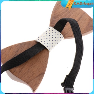 Fashion Handmade Necktie Wooden bowtie for Wedding Party Vintage Necktie DIY Bow Tie Template Neck Tie Accessory