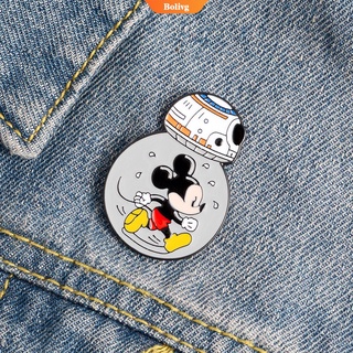 bb8 mickey mouse esmalte pin star wars mickey broche bolsa ropa solapa pin insignia de dibujos animados joyería regalo para niños amigos | bolive |