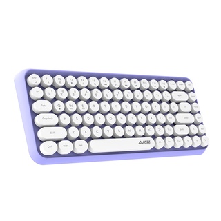 308i teclado inalámbrico bluetooth portátil 84 teclas retro redondo teclado (9)
