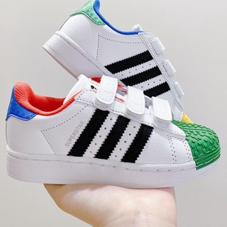 Adidas × Lego Shell dedo del pie zapatillas de deporte para niños AD Lego Shell Toe zapatillas de deporte de Velcro para niños
