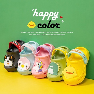 verano niñas niños sandalias de fondo suave zapatos de playa para niños de dibujos animados pato lindo bebé bebé antideslizante sandalias eva zapatos