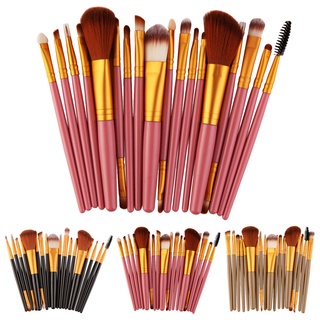[listo stock] 18 piezas de brochas de maquillaje set de herramientas de maquillaje kit de tocador de lana juego de brochas de maquillaje pk
