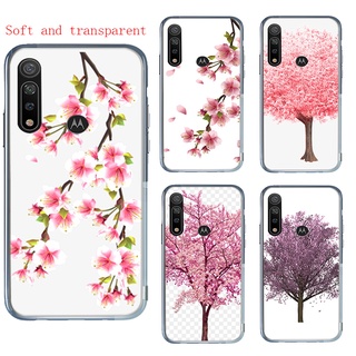 cherry blossom casing suave transparente teléfono caso para moto g4 plus g4 play g5 plus g9 plus g9 power g30 p40 power one 5g ace cubierta