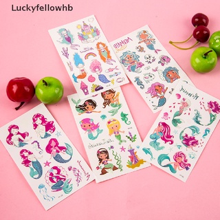[Luckyfellowhb] 5PCS Sheet Luminous Cartoon Mermaid Body Sticker Disposable Waterproof Stickers [HOT] (6)
