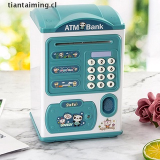 [tiantaiming] 1 caja de dinero electrónica para niños, huella dactilar, hucha, caja de ahorro grande [cl]