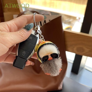 ATWOOD Cute Cartoon Keychain Male Car Keyring Duck Keychain Backpack Plush Creative Bag Pendant Female Doll Key Lanyard