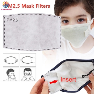 PM2.5 filtro de papel Anti-polvo máscara filtro de papel cuadrado filtro curvado papel para Anti neblina cara máscara boca