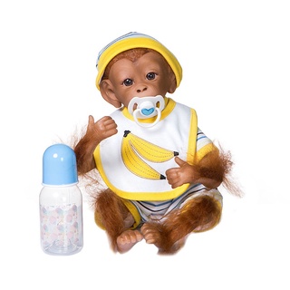 tr 48cm mono muñeca reborn realista de silicona suave vinilo realista aspecto lindo bebé muñecas niño niñas juguete