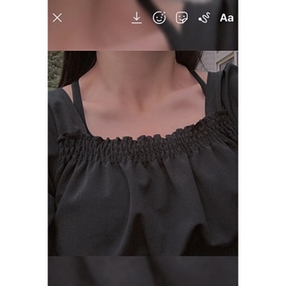 negro de talle alto vestido de cuello cuadrado para las mujeres con gran cortina y cintura falda larga (8)
