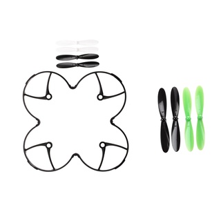 juego de 4 hélices de rotor para hubsan h107 verde + negro y 3 hélices blanco - negro