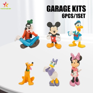 6 unids/Set Mickey Mouse Clubhouse lindo figura de juguete Anime Pvc figura de acción juguetes colección para amigos regalos modelo
