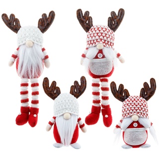 sombrero de cornamentas sin cara tela de navidad blanco barba enana muñeca adorno decoración de navidad suministros de fiesta (9)