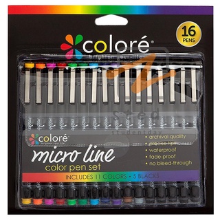 colore 16 unids/set ultra fine tip micro line color pen set pintura dibujo bolígrafos suministros de arte