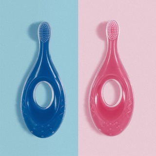 Rebuy1 cepillo De dientes De silicón flexible con dibujo 2 en 1 Para limpieza De Dos/Multicolorido (5)