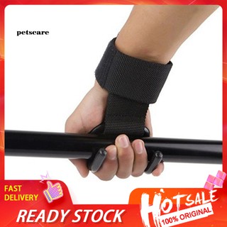 PET_1Pc Pro levantamiento de pesas entrenamiento Fitness gimnasio gancho agarre guante soporte de muñeca