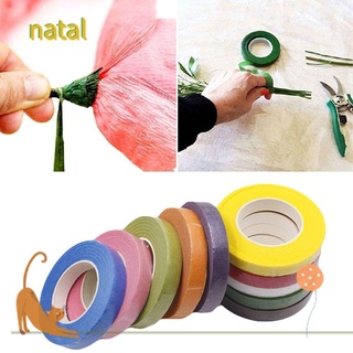 Natal 1 pza arrugas Papel nuevo optimizado decoración manual accesorios Diy optimizado varilla Floral cinta Floral/Multicolor