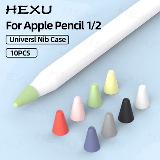 Hexu 10pcs Para Apple Pencil 1a Generación De Silicona Punta De Lápiz Impermeable Pantalla Táctil Capacitivo Tapa Protectora