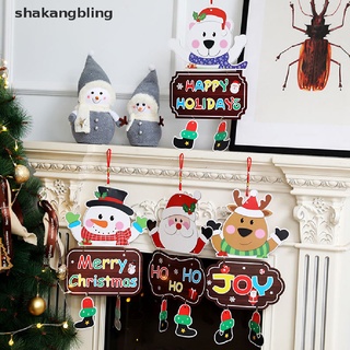 shkas feliz navidad porche puerta bandera colgante adorno de navidad decoración para el hogar bling