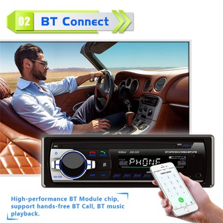 24V 1 Din coche Bluetooth Radio estéreo unidad de cabeza reproductor MP3/USB/SD/AUX-IN/FM (4)