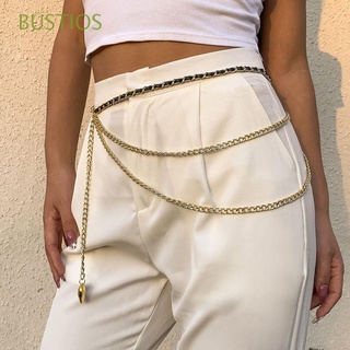 BUSTIOS Fashion Waist Chain Punk Dress Ornament Pearl Body Chain Gold Pendant Tassel Metal Multi-Layer Retro Belt