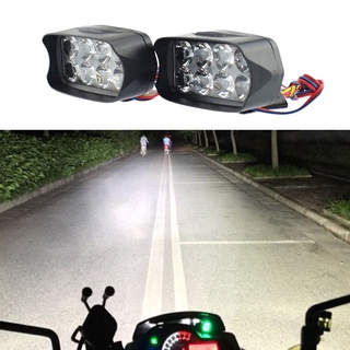 luz antiniebla auxiliar dual para motocicleta 12v 6500k 8 leds super brillante
