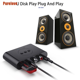 [Purelove] Adaptador de música estéreo Bluetooth 5.0 receptor de Audio U Disk Rca 3.5 mm Aux Jack (2)