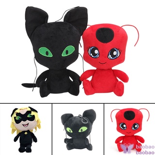 lady bug & cat noir peluche suave peluche juguetes de peluche colgante para niños niños