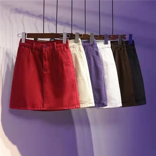Jeans Faldas Verano Una Línea Casual S-5XL Más El Tamaño De La Envoltura De Las Mujeres Denim Falda Corta
