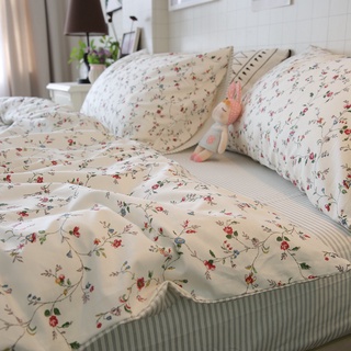 Color rojo flor iluminada 100% algodón juego de ropa de cama individual/Queen/King funda de edredón sábana plana/sábana ajustada funda de almohada funda de cama
