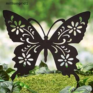 [milliongrid1] mariposa yarda arte metal gallina acrílico hueco adornos jardín césped estatua caliente
