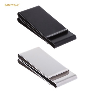 BAT Stainless Steel Slim Double-sided Money Clip Purse Wallet Credit Card ID Holder