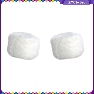 2 fundas de taburete de bar suave y esponjosa, extraíbles, redondas, color blanco
