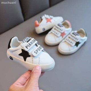 Zapatos blancos para bebés para niños 0-1-2 un año de edad 3 zapatos para bebés con suela suave zapatos deportivos