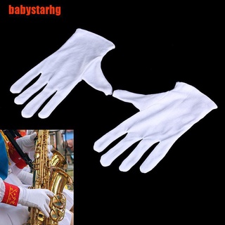[babystarhg] 1/5/10 par guantes de rendimiento blanco para bandas de marcha rendimiento instrumental