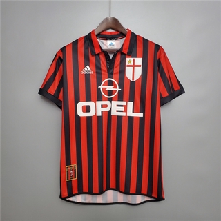 99 / 00 Retro AC Milan Home Soccer Jerse0